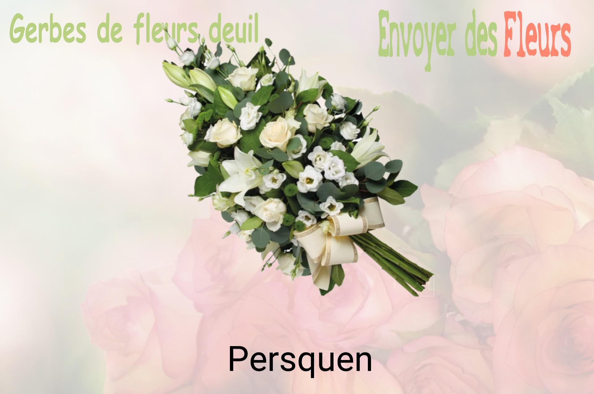 Gerbe de fleurs de deuil livrée à Persquen